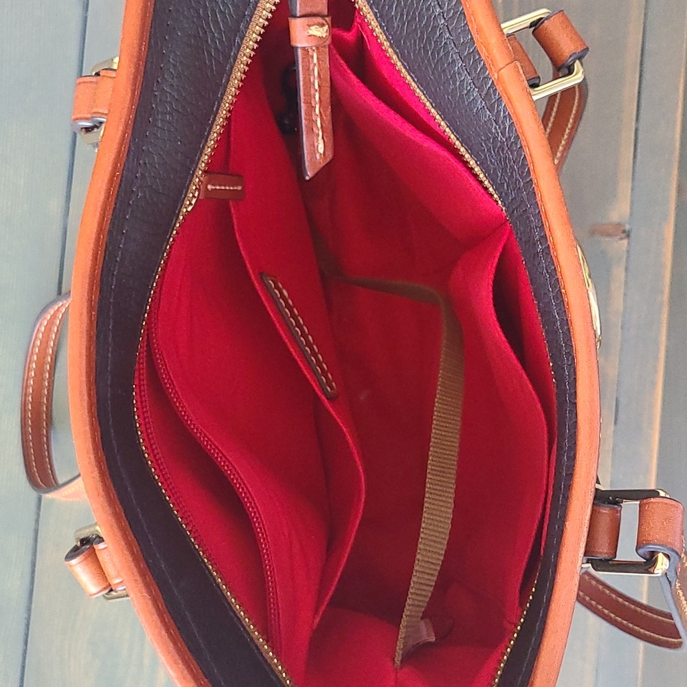 Dooney & Bourke dark brown leather tote - Picture 3 of 5